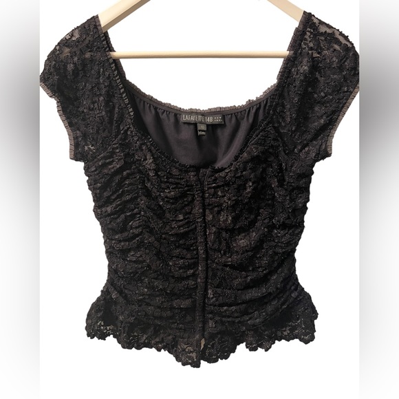 Lafayette 148 New York Tops - Lafayette 148 New York Cropped Lace Corset Top Size 10